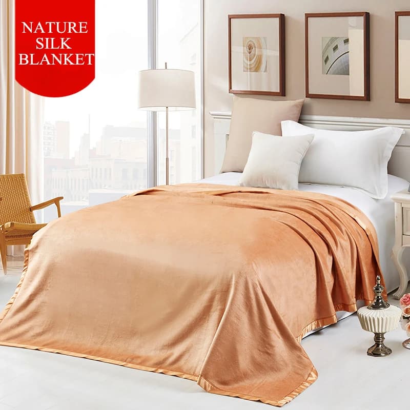 Pure Grade A 100% Silk Velvet Cover Natural Silk Quilt Luxury Cosy Bed Linen Silk Mat for Skin Care
