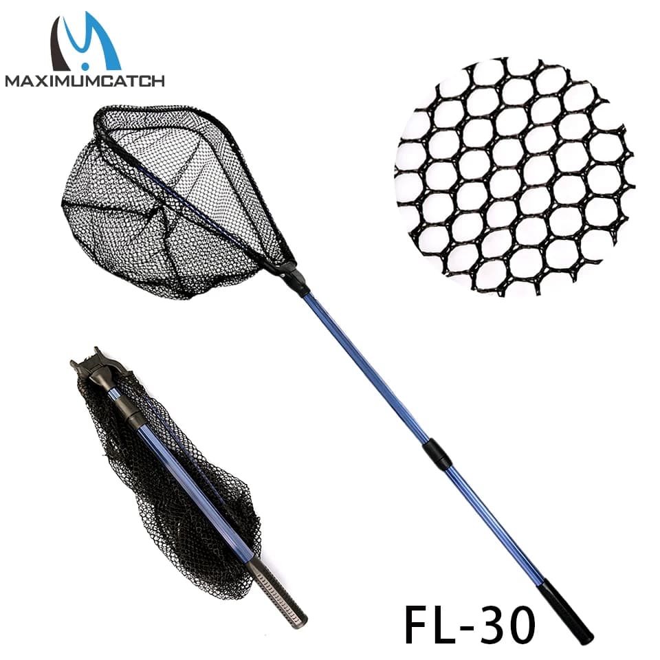 Guadino da pesca Maximumcatch con rete da pesca telescopica con manico in alluminio/EVA