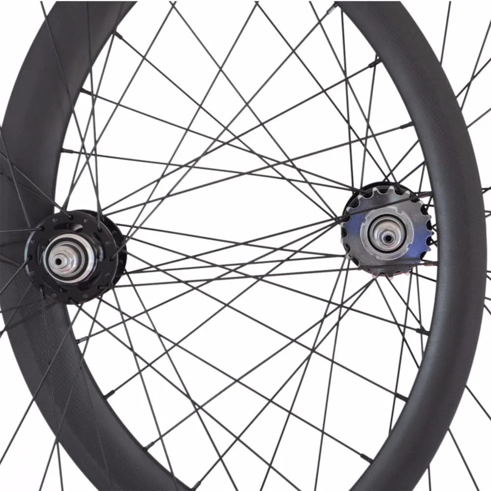 Carbon Mixed Tack Bike Clincher Single Speed Rims Wheelset Front 38mm Rear 50x25mm Size Fixed Gear Wheel 700C OEM Cycling Part