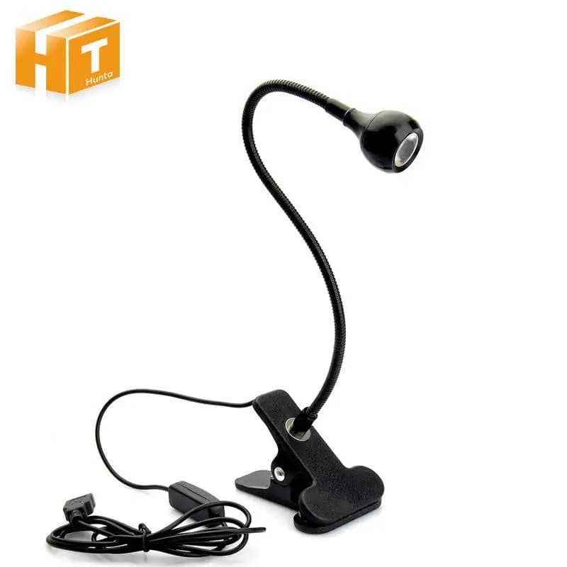 Lampada da libro a LED con clip Lampada da lettura a LED flessibile da 1 W Alimentatore USB Lampada da scrivania a LED.