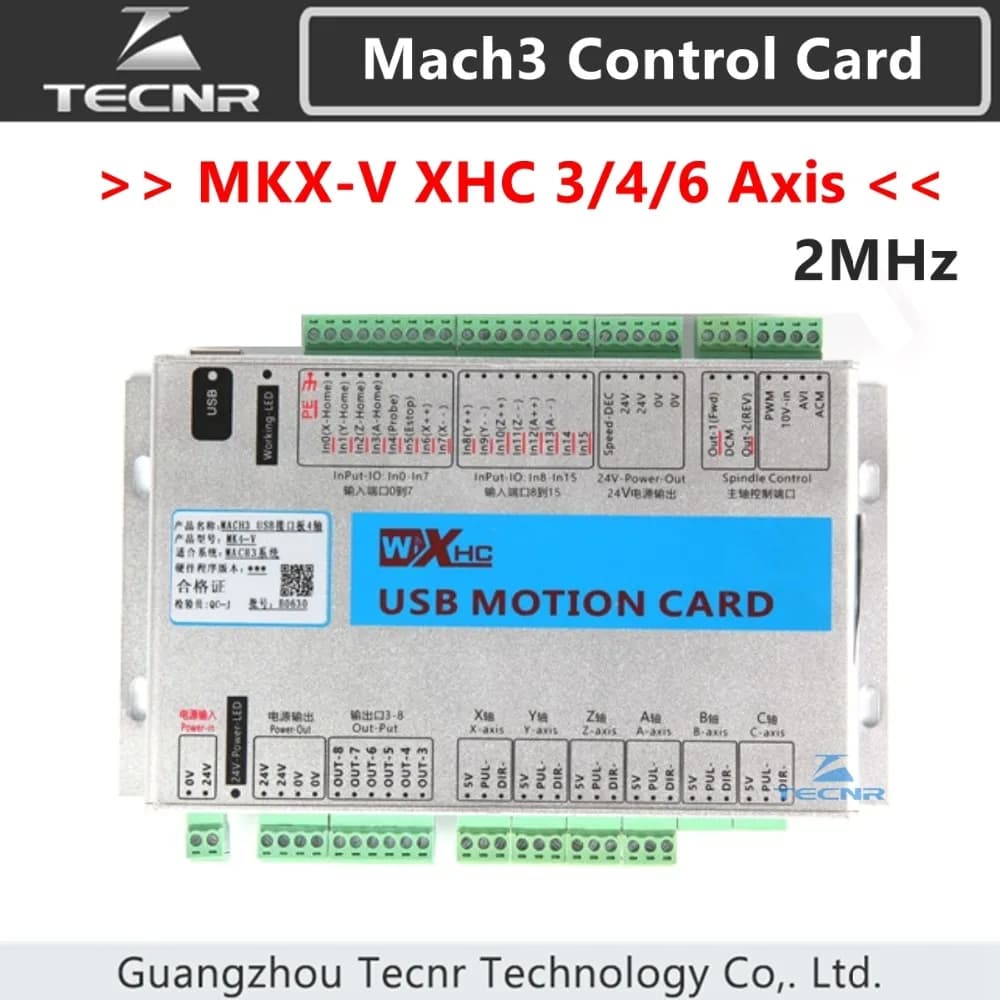 XHC Mach3 MKX-V 3 4 scheda di Breakout USB a 6 assi MK3-V MK4-V MK6-V scheda di controllo del movimento 2MHz per macchina da taglio per incisione CNC