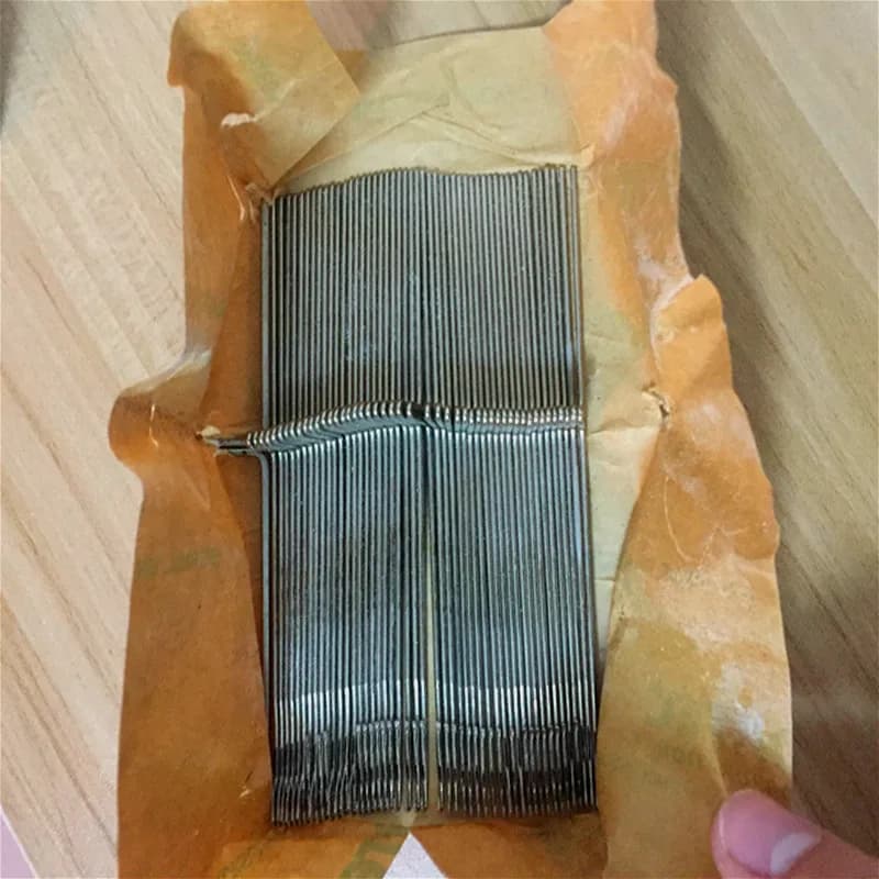 50 pezzi di ferri per macchine per maglieria in acciaio uncinetto per macchina per maglieria a lamella d'argento SRP 60N parti 12.8cm