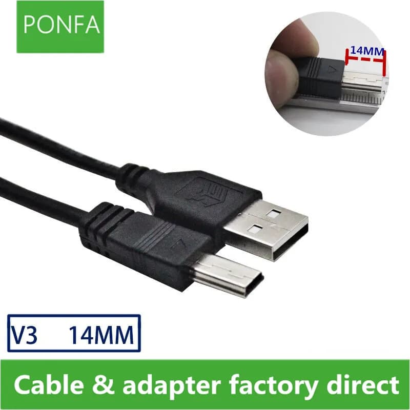 Mini USB 2.0 Un Maschio al Mini 5 Pin B Dati Carica cavo Adattatore Per MP3 Mp4 Player Digital Camera phone 14mm Lungo la Spina