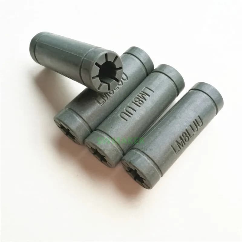 Boccola per cuscinetti lineari LM8LUU in polimero solido 2 pezzi LML8UU 8MM 8*15*45mm colore grigio per stampante 3D Prusa Mendel macchina CNC fai da te