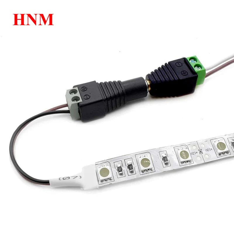 12 V DC 5521 LED Connector 5.5*2.1mm Male Power Jack for LED Strip Safety Camera System - Plug And Play