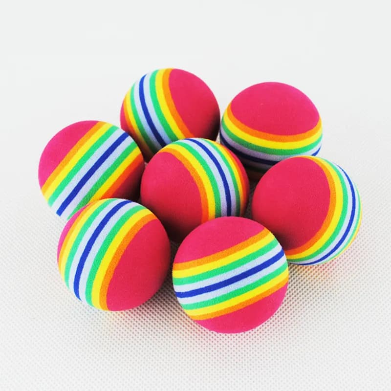 Pallina da golf morbida da pratica arcobaleno leggera da 10 pezzi per interni