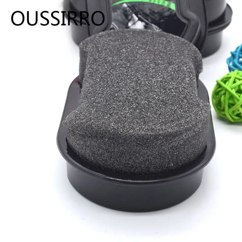1 Pcs Incolore Spugna Lucido da Scarpe Pennello-Spugna Contiene Lucido da Scarpe ricco di Olio di Silicone e Cera di Palma- adatto per la Pelle