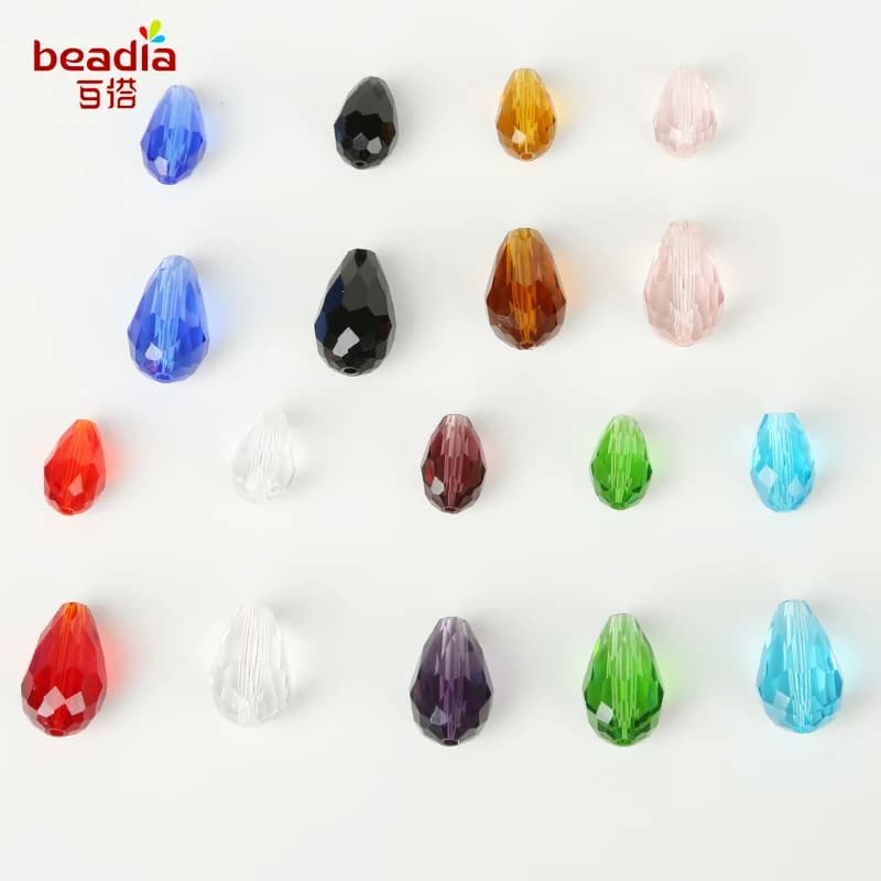 8x11mm/10x15mm Waterdrop Austrian Crystal Beads 10pcs Plating Teardrop Glass Bead For Jewelry Making Bracelet DIY Necklace