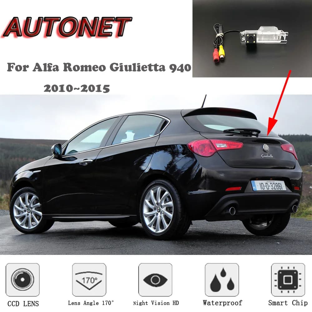AUTONET HD Night Vision Backup Rear View camera For Alfa Romeo Giulietta 940 2010~2015 /RCA Standard /Parking Camera