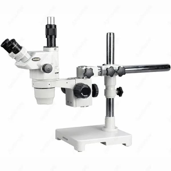 Microscopio Stereo Trinoculare AmScope Serie ZM-3 Ultimate Zoom 6.7X-45X su Supporto a Braccio Singolo