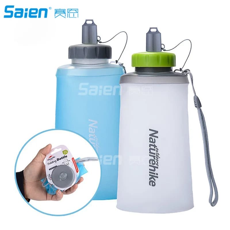 750ML Sports Bottles Eco-Friendly No BPA TPU Food Grade Portable Folding Ultralight Silicone Water Bottle Cup Water bag Outdoor