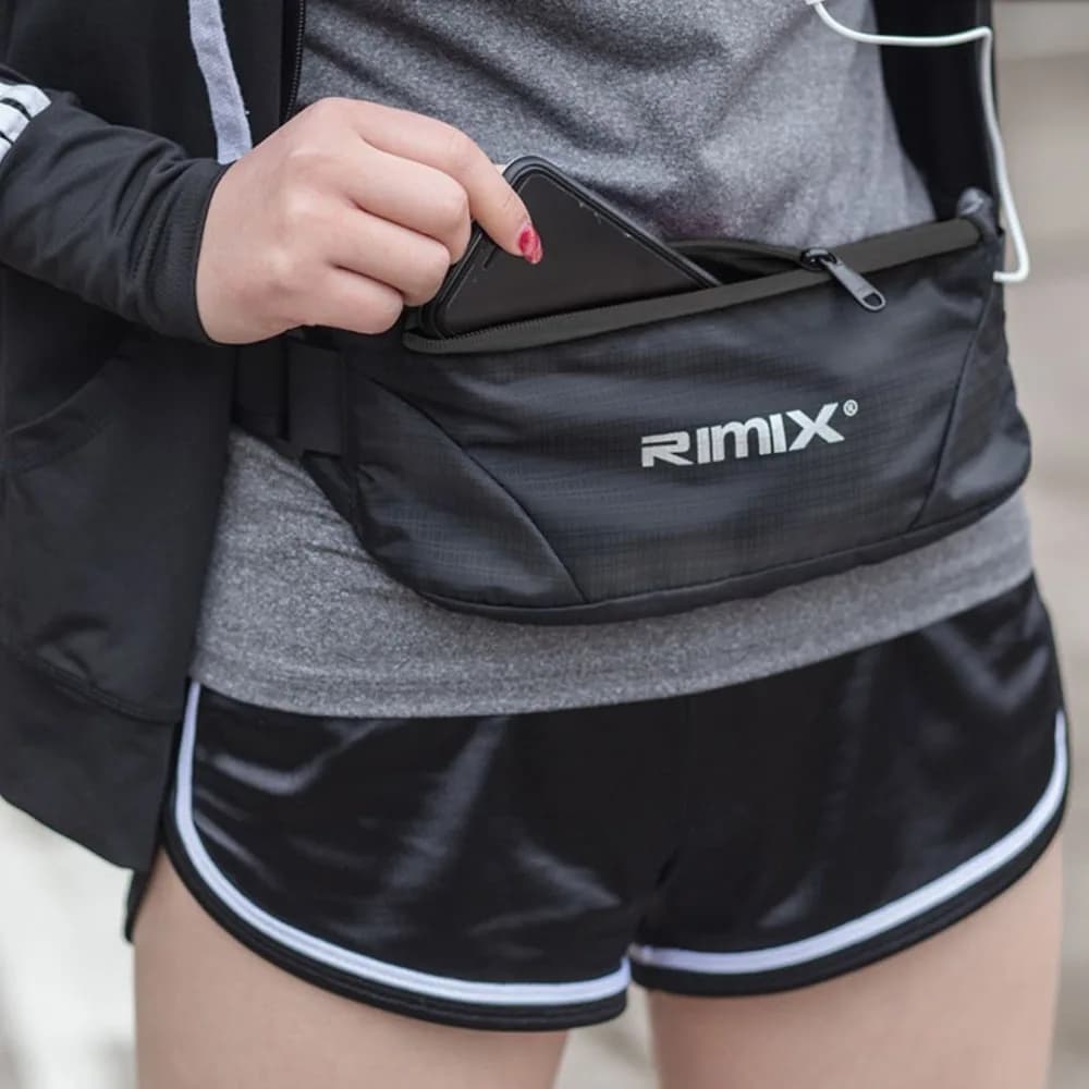 RIMIX Water Proof Running And Jogging Waist Belt Adjustable Marathon Waist Bag Packing Bag for Running And Jogging Cycling Fitness Gym Sport
