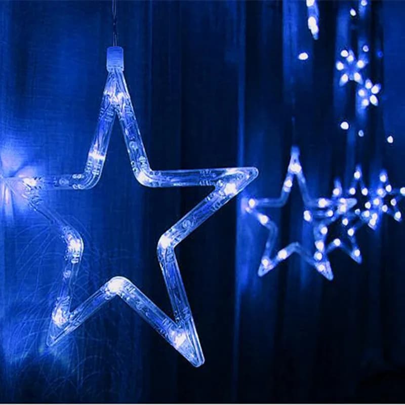 2.5M 138 led star string lights Christmas fairy light ghirlanda tenda a led per la decorazione di compleanno della festa a casa di nozze