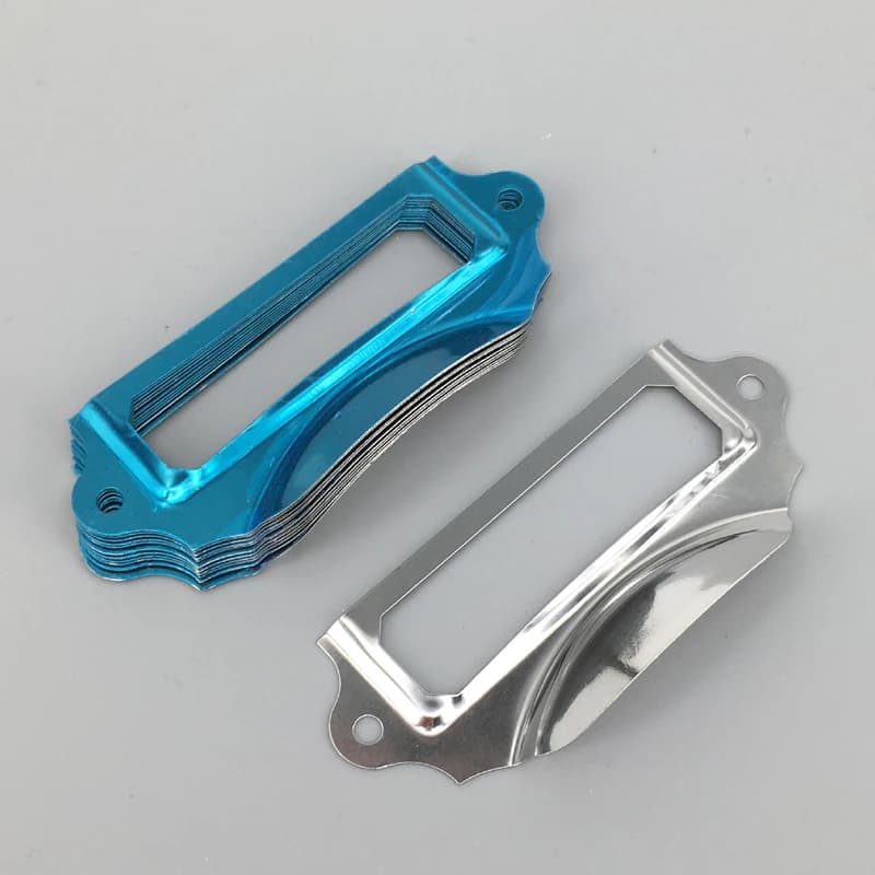 91mm * 42mm Silver metal Etichetta Cassetto Pull File di Frame di Cabinet Maniglie Supporto di Carta di Nome