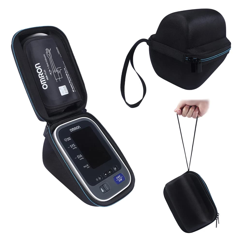 Omron 10 series high arm wireless blood pressure monitor case with standard and large arms cuffs (BP786/BP785)