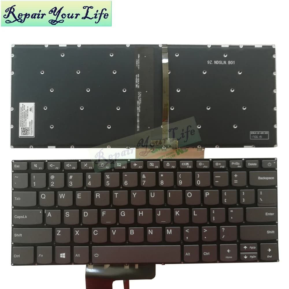Tastiera portatile retroilluminata americana per Lenovo 320-14IKB 320-14ISK 320-14 Tastiere retroilluminate USA inglese russo PC4CPB-US SN20M61969