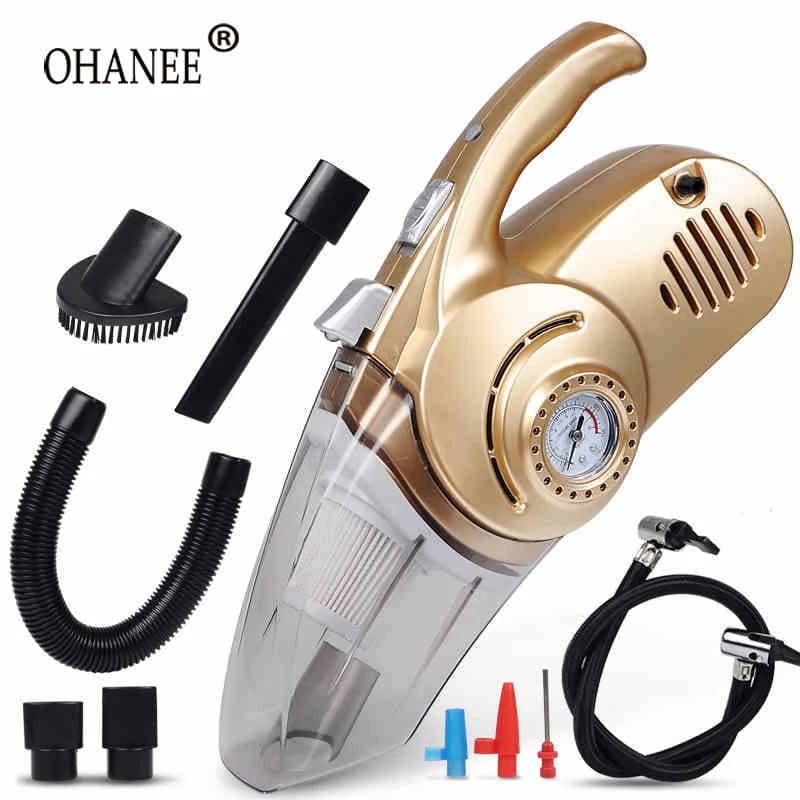 OHANNY aspirapolvere per auto wet and dry duster cura automatica con manometro per pneumatici e gonfiatore per pompa dell'aria illuminazione e funzione di polvere