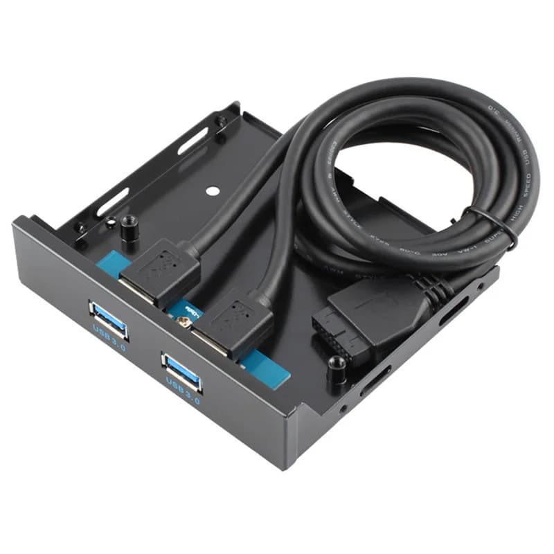 Ad Alte Prestazioni 20 Spille 2 Porte USB 3.0 Hub USB3.0 Sul Pannello Frontale Staffa Cavo Adattatore Per PC Desktop Da 3.5 Pollici floppy Bay