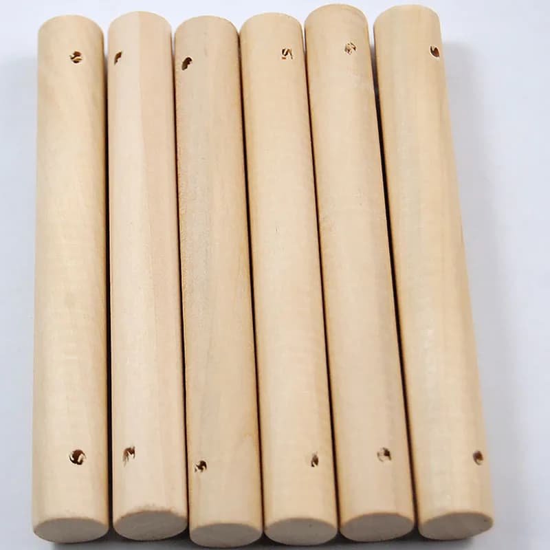 10pcs Wooden stick with hole geometry round wooden tube DIY wood for pet ladder Indian Dream Catcher Net party decoration