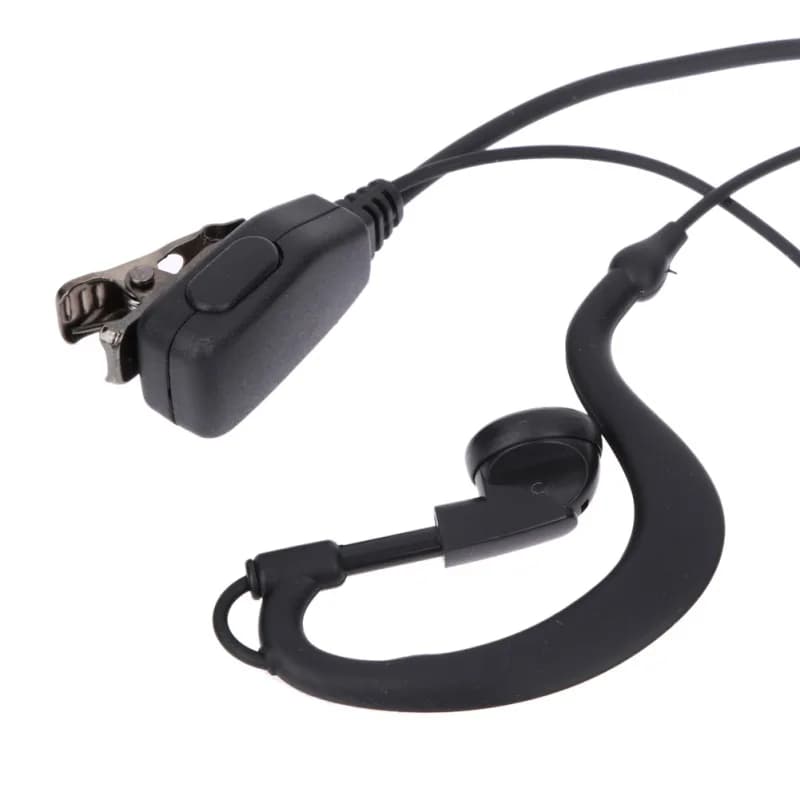 Microfono PTT per auricolare walkie-talkie a 2 PIN per BAOFENG UV5R per KENWOOD KPG TH TK per HYT