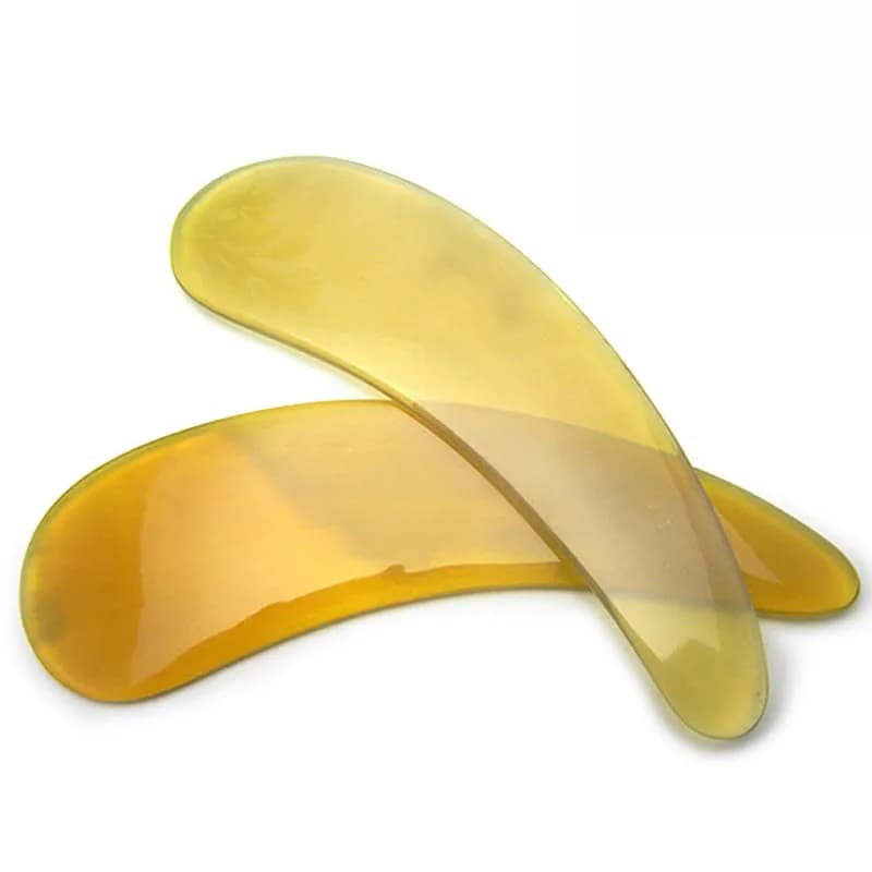 1 pz Corno Da Barba GuaSha Bordo Pezzo Naturale Viso Viso Guasha Raschiando Piastra Massaggio Maschera di Bellezza Strumento Fatto A Mano Assistenza Sanitaria