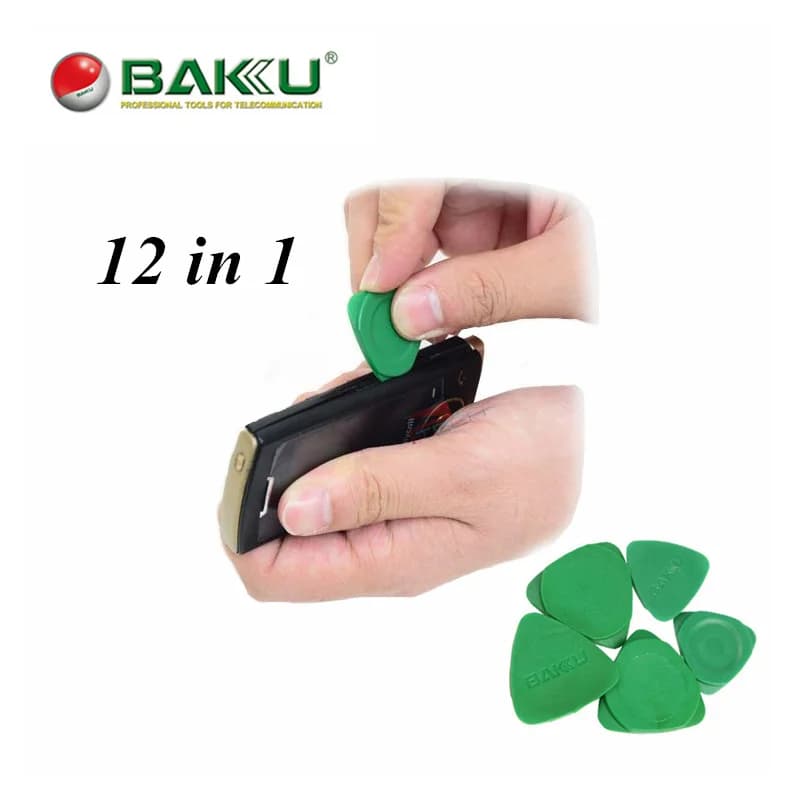 BAKU 12 in 1 Plastic Opening Pry Tool Kit Guitar Picks for iPhone,Cell Phone LCD Screen Repair