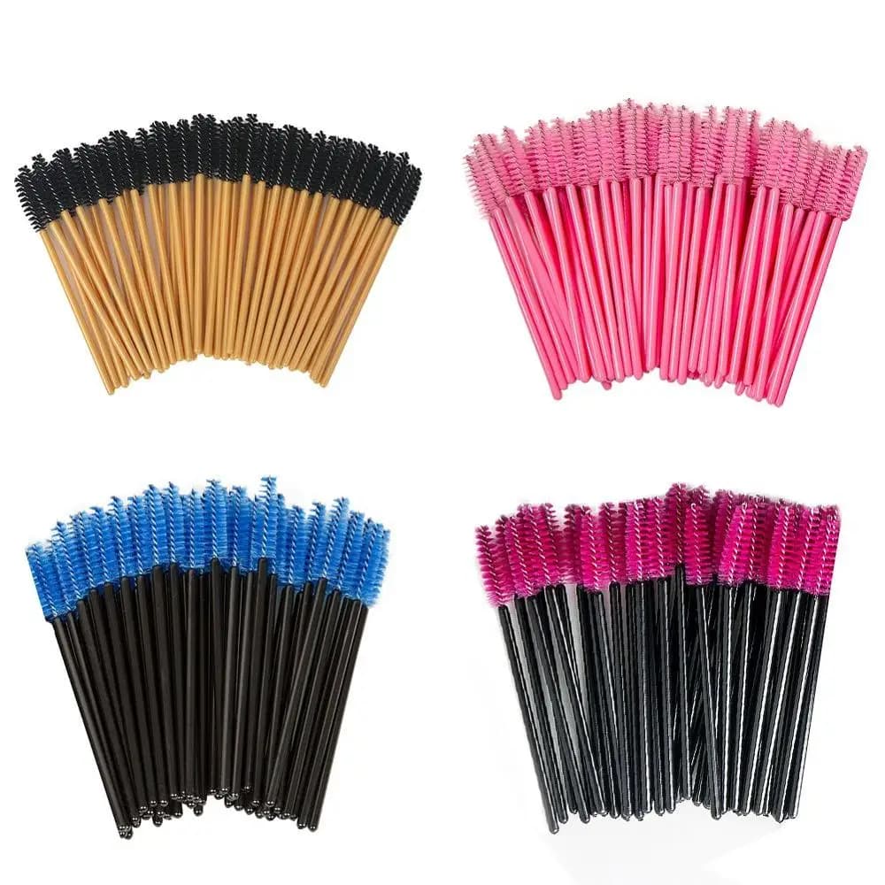 50 pcs brushes for eyelashes makeup brushes for disposable mascara applicator multicolor eyelashes cosmetic brush makeup tools