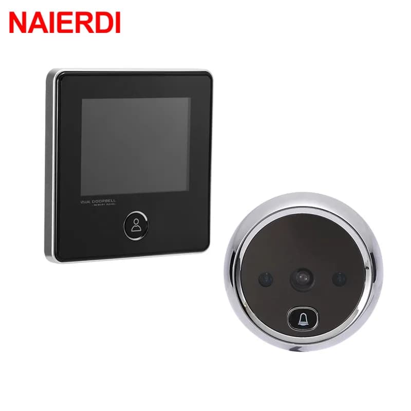 NAIERDI 2.8 "Schermo LCD Elettronico del Visore Del Portello Campana Notturna di IR Della Macchina Fotografica di Peephole Foto di Registrazione Macchina Fotografica Digitale Smart Viewer