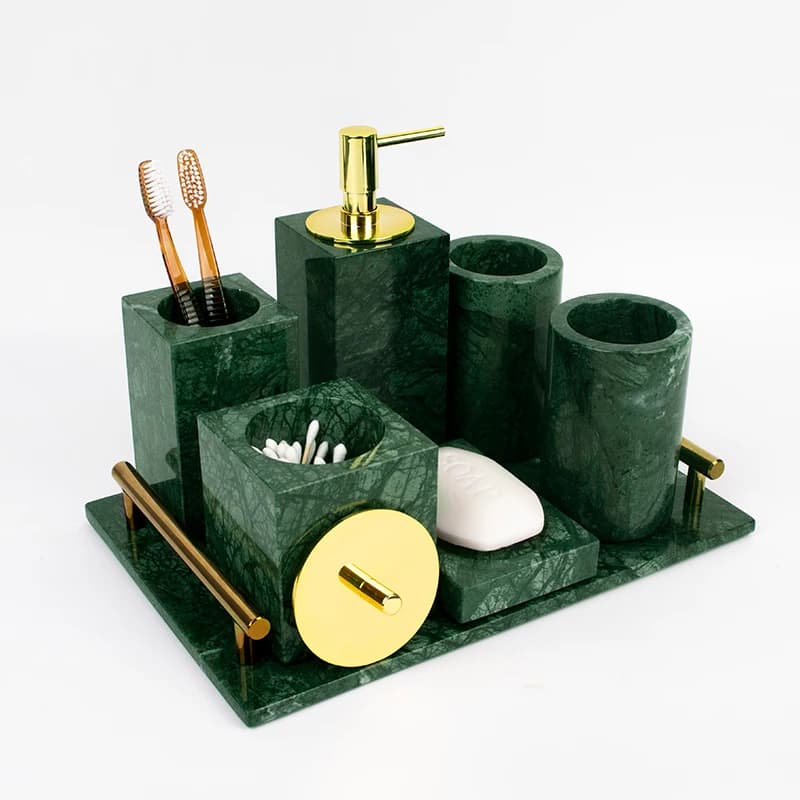 Biglie Set di accessori per il bagno Articoli da toeletta per il bagno Dispenser di sapone Portasapone Portaspazzolino/Espanzo Tazza per gargarismi Scatola per fazzoletti Regalo di nozze
