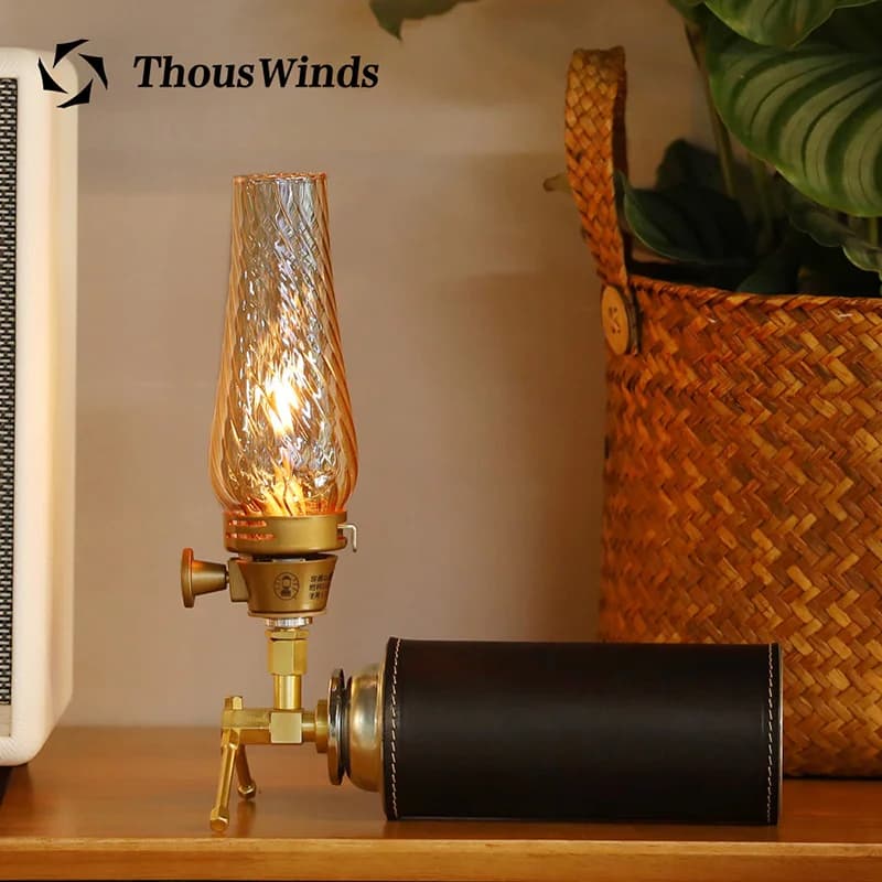 Thous Winds Lumiere lantern gas lamp brass bracket outdoor camping integrated stove conversion bracket connector