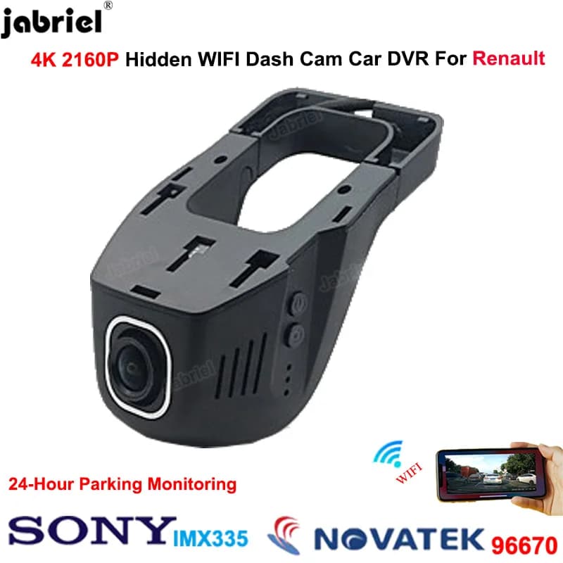 4K Wifi Car DVR Dash Cam Camera 2160P registratore di guida per Renault megane clio duster Arkana Kangoo Twingo Koleos Captur KADJAR