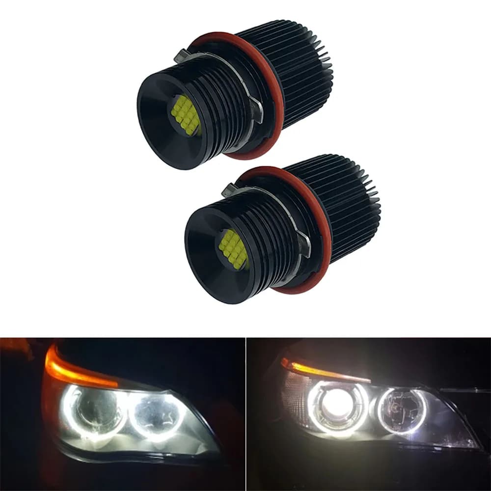Per BMW E39 E53 E60 E61 E87 X3 X5 Super Bright Cree LedCanbus Occhi ad angolo bianco LED Marker Halo Ring Lampadina (2 pezzi 160 W)