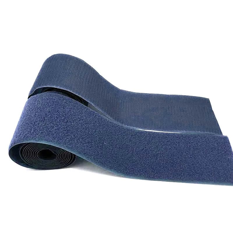 Nastro di fissaggio ad anello con gancio blu da 10 cm di larghezza, senza adesivo, per cucire, nastro adesivo magico, cinturino, striscia di alta moda
