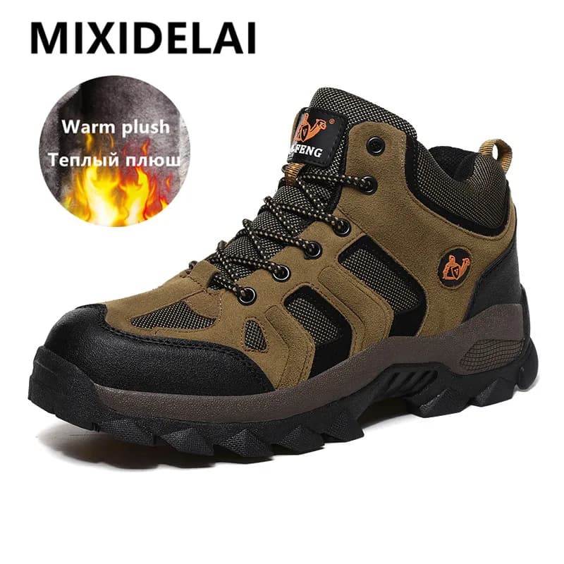 Stivali invernali da uomo di marca stivali da neve da uomo caldi in peluche stivaletti da uomo comodi da esterno stivali da trekking impermeabili Sneakers