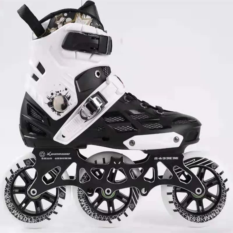 3 ruote 110mm R5 3X110mm pattini in linea patine di Base pattinaggio a rotelle Sneaker adulti pneumatici da corsa di velocità ILQ9 per Powerslide