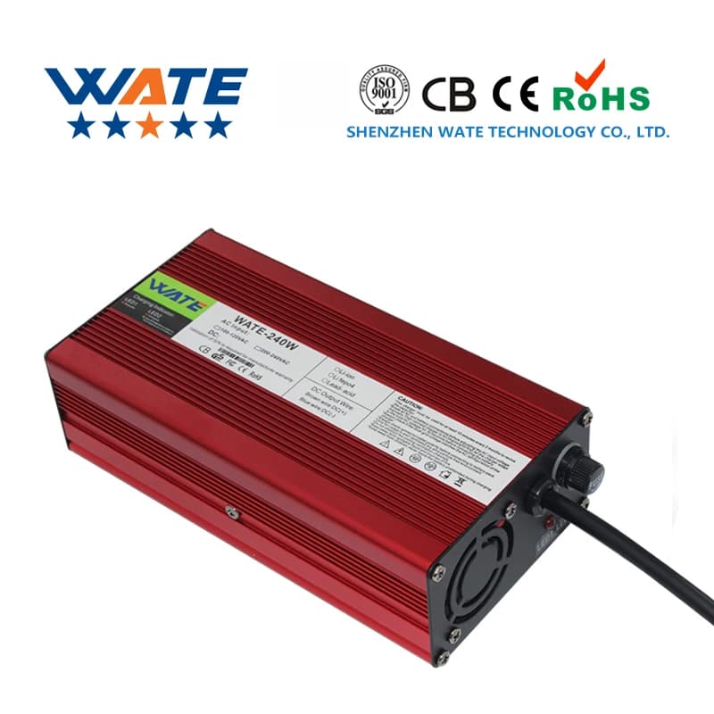 Caricatore 63V 3A caricatore agli ioni di litio 63V 3A per batteria al litio 55.5V 15S guscio in alluminio con ventola