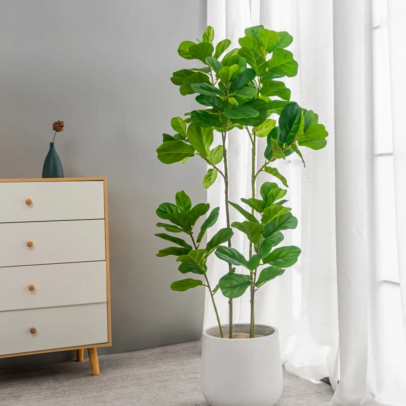 55-122cm large artificial tropical plant fake palm branch plastic green turtle back leaves for home garden shopping mall decoration