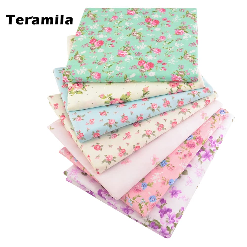 Teramila Rose tessuti di cotone stampati al metro per tessuti da cucire in metri spedizione gratuita, set di biancheria da letto, trapunte, Patchwork, vestito