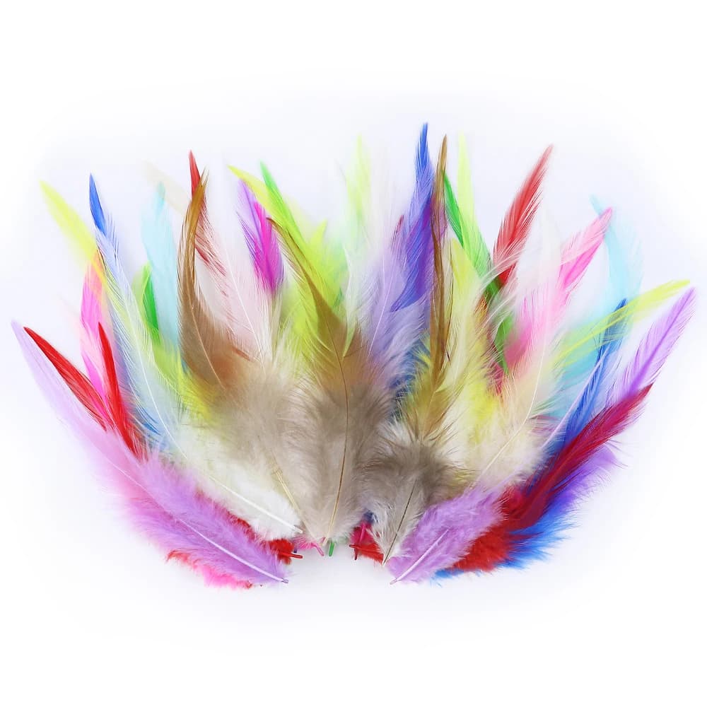 Mixing 50pcs Chicken Feathers Beautiful 4-6 inch White Rooster Feather for Crafts Diy Jewelry Dreamcatcher Materials Decoration
