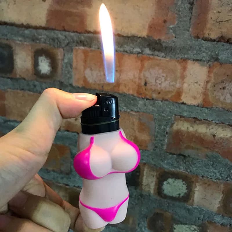 Custodia per accendino in gomma per corpo umano per custodia per accendino clipper clipper custodia per accendino per Bikini Sexy Shell protezione generale per il corpo