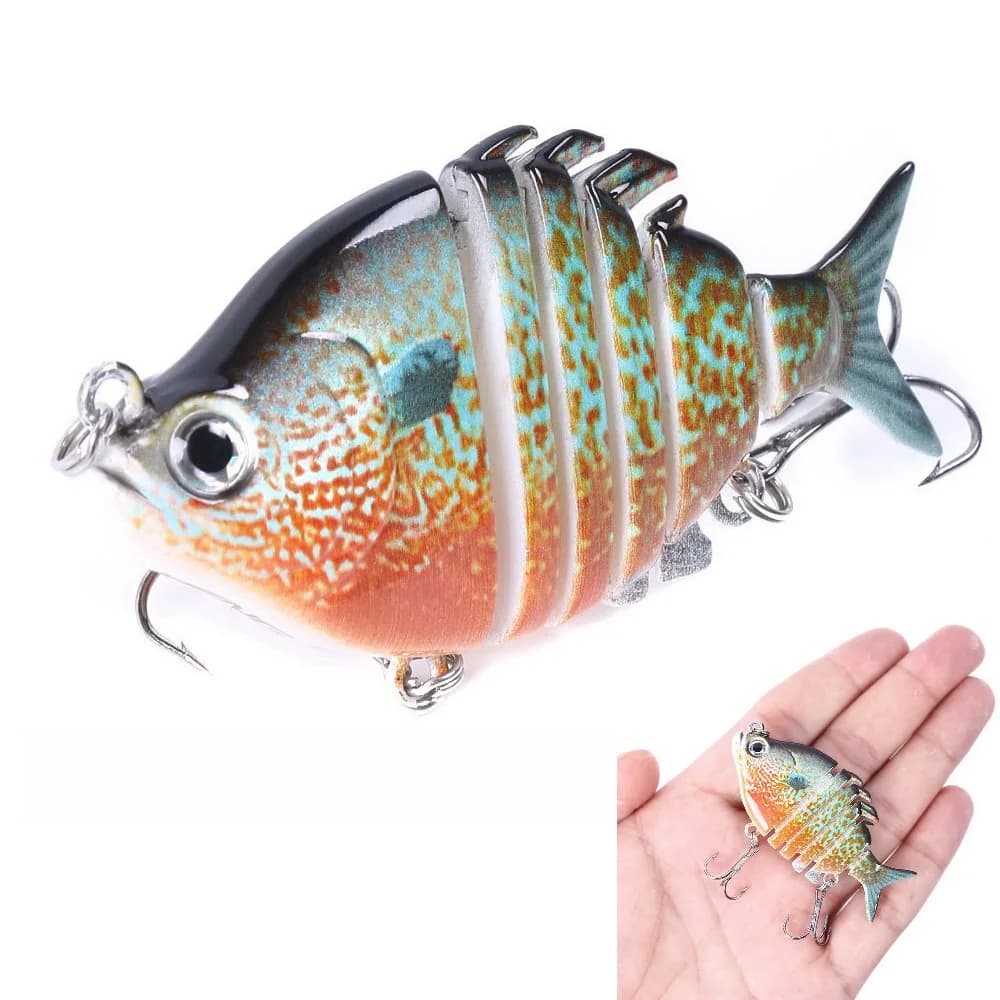 63mm 9.3g Realistici Tilapia Swimbait Esche da pesca Esca dura Richiamo con gancio triplo Esche multi snodabili per attrezzatura da pesca per basso