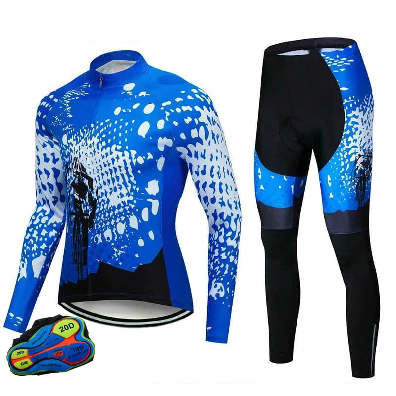 Maglie da bici a maniche lunghe con pantaloni per uomo Ultimi set da ciclismo autunno inverno Pro Team Racing Abbigliamento sportivo Tute da bicicletta Uniforme