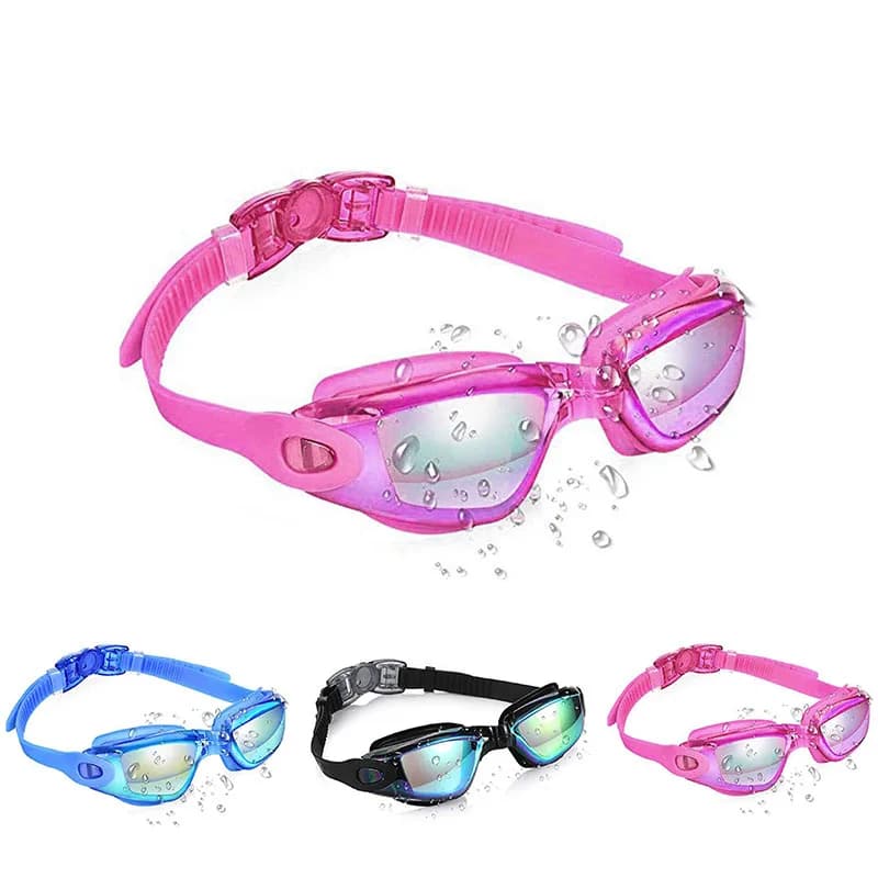 2022 adult swim glasses man woman children anti-fog protection UV anti-lost soft Silicone nose bridge prescription headphones swimming