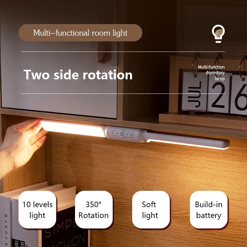 Lampada da scrivania a LED con attrazione magnetica temporizzazione dimmer dormitorio rotante lampada da parete per ricarica camera da letto cucina lampada da bagno