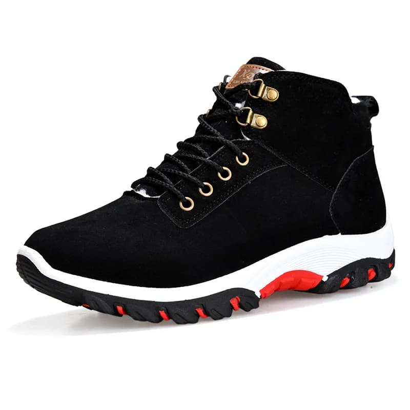 Stivali invernali Stivali da neve da uomo Sneakers calde invernali con fluff Scarpe da trekking all'aperto Scarpe da lavoro antiscivolo per uomo Stivali con plateau