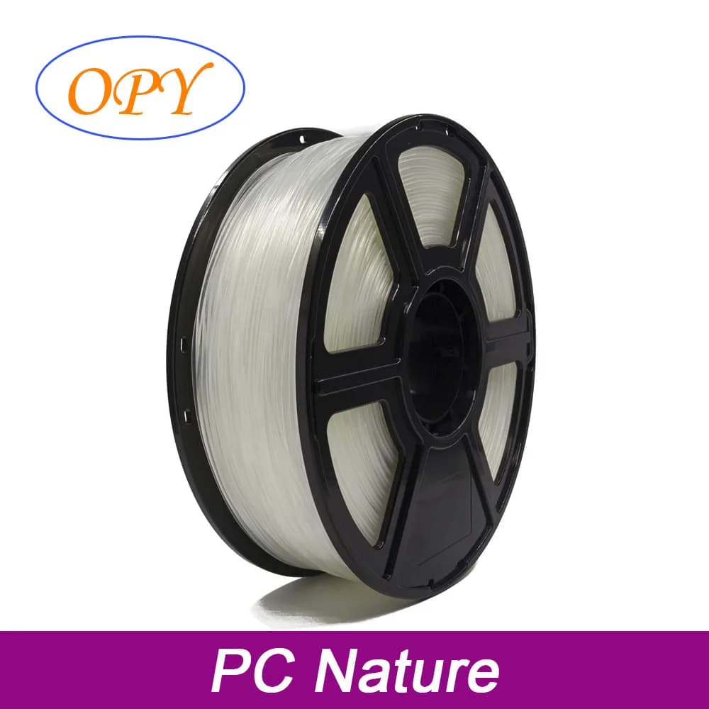 Filamento PC in policarbonato 1,75 mm per penna stampante 3D FDM 1 kg Materiali in plastica trasparente 10 M 100 G Campione Forte incollaggio
