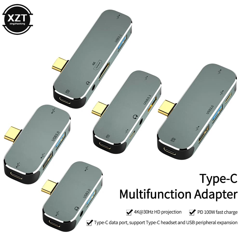 Convertitore multifunzione HUB Docking Station di tipo C USB3.1/compatibile HDMI/3.5 cuffie USB3