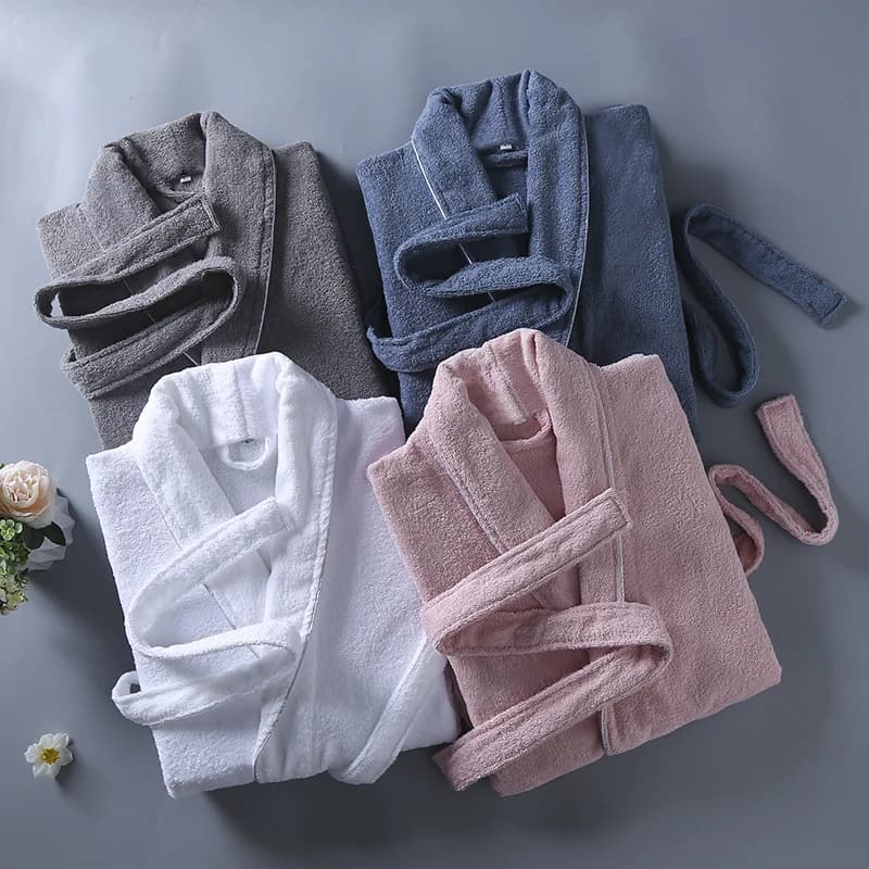 Hotel Bathrobe Women's 100% cotton Swim towel in warm fleece Bathrobe sponge bathrobe Women's watch