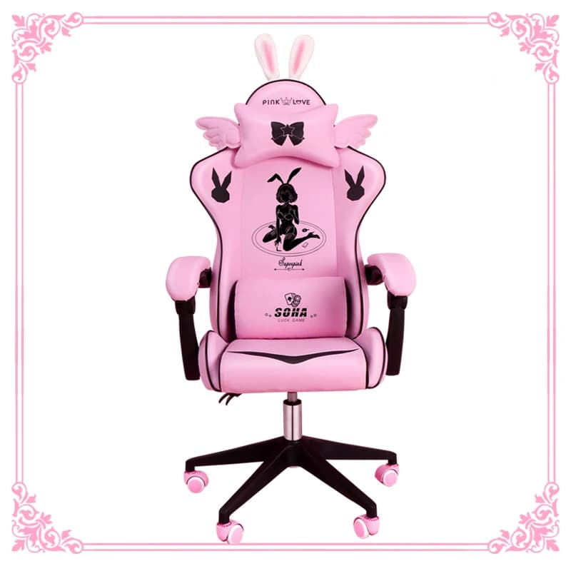 Sedia da gioco magica rosa gioco per ragazza sedia rotante competitiva sedia da Computer sollevabile per la casa sedia dal vivo con ancoraggio confortevole di moda