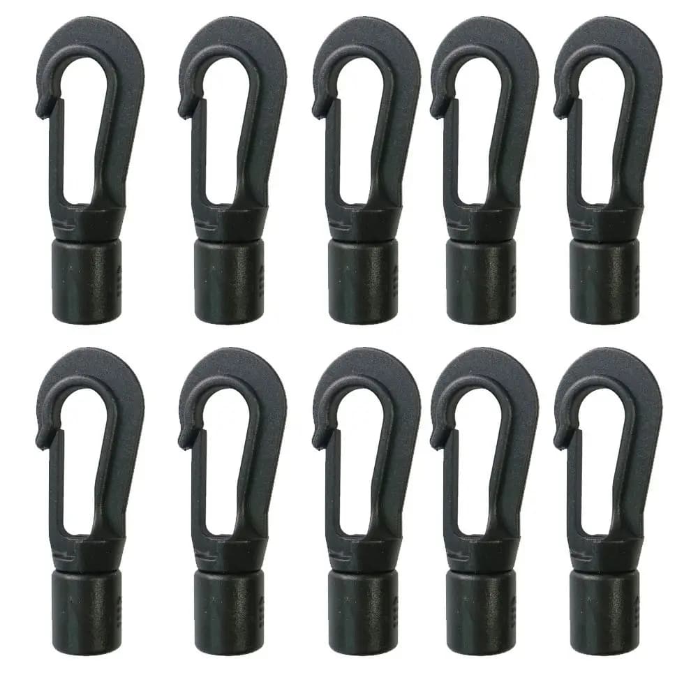 5/10pcs plastica moschettone Clip Bungee Shock Tie Cord end corda fibbia campo esterno Kayak barca pesca canoa ganci stendibiancheria